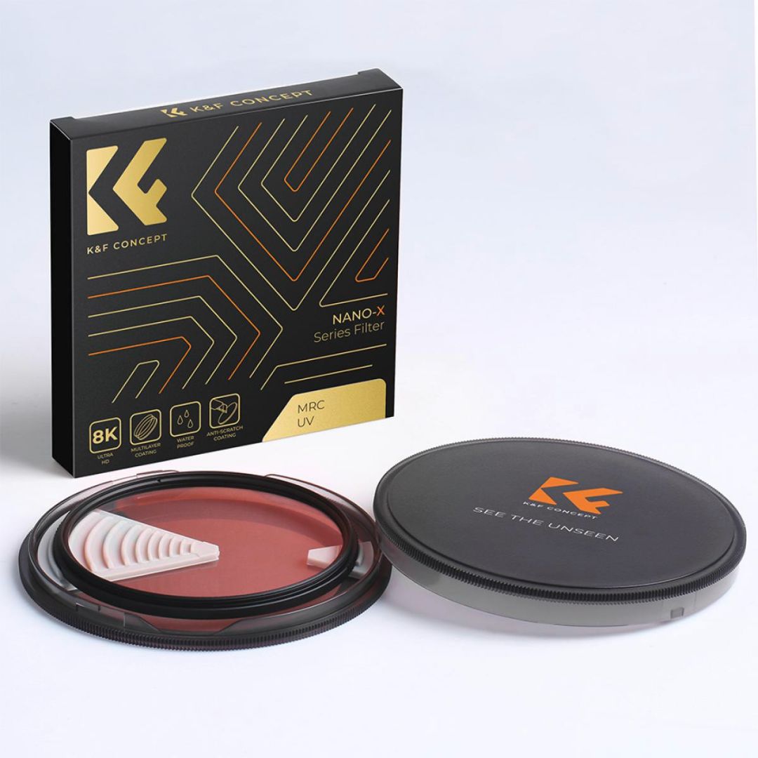 K&F Concept 46mm MCUV Filter Multi-Layer Coatings HD/Hydrophobic/Scratch Resistant/Ultra-Slim Nano-X Series KF01.982 - 5